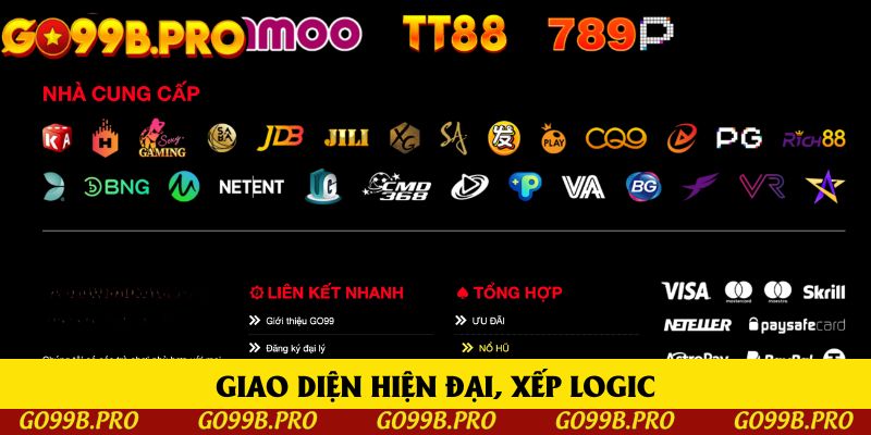 Giao diện hiện đại, xếp logic Giao diện hiện đại, xếp logic