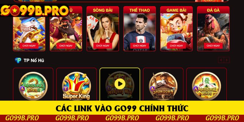 Các link vào Go99 chính thức Các link vào Go99 chính thức
